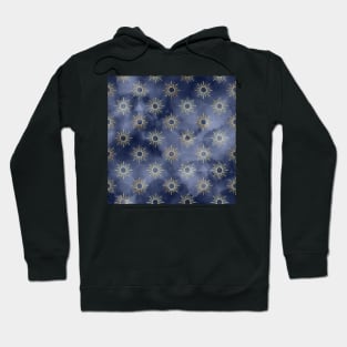 Sun and Sun Rays Navy Blue Hoodie